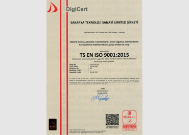 Sakarya Teknoloji - ISO9001:2015 Certification